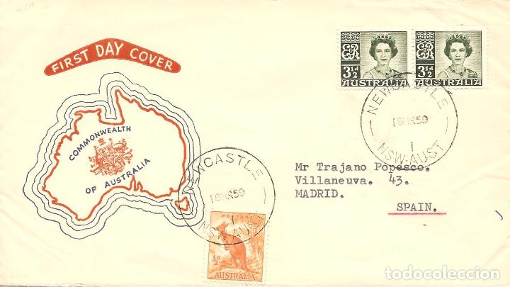 Sellos: SPD -FDC, AUSTRALIA, 1959, - Foto 1