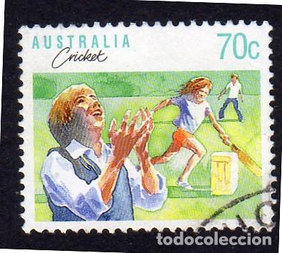 Sellos: Australia. Deportes. Cricket. 1989. YT-1106F. Usado