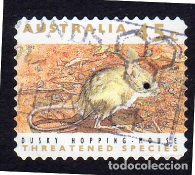 Sellos: Australia. Fauna. Ratón de Cola Larga. 1992. YT-1240Usado