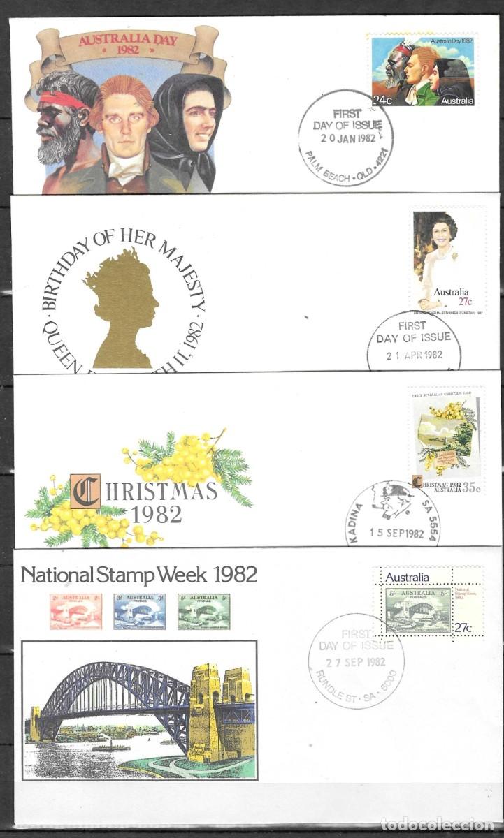 Sellos: LOTE DE 8 FDC AUSTRALIA 1982 - Foto 1