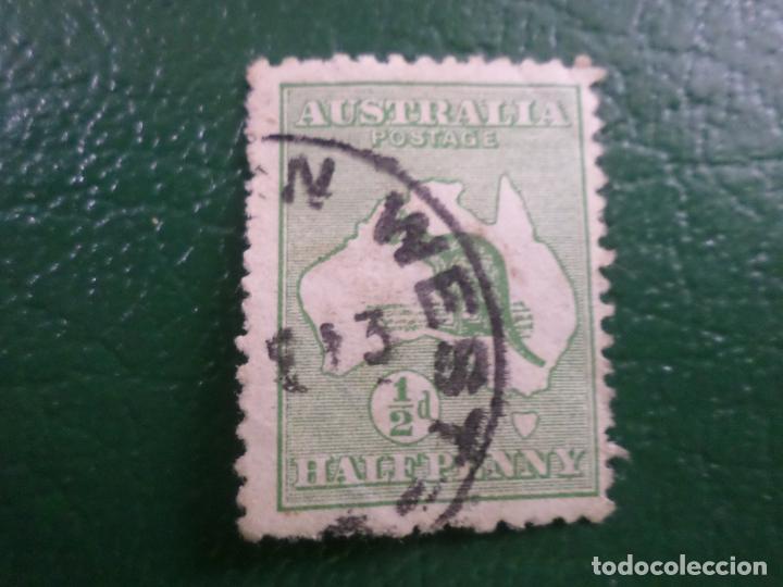 Sellos: +australia, 1912, mapa y canguro, Yvert 1 - Foto 1