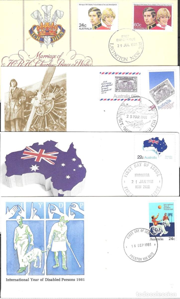 Sellos: LOTE DE 10 FDC DE AUSTRALIA 1981 - Foto 2