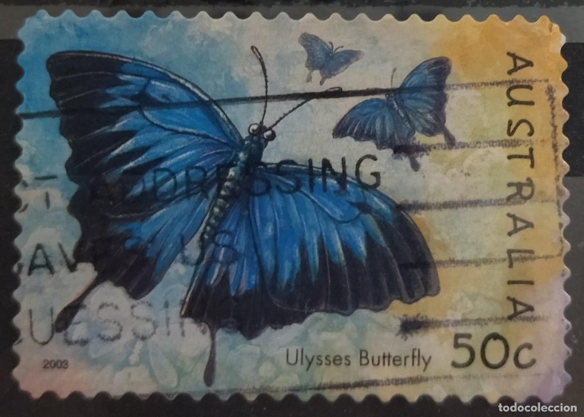 Sellos: AUSTRALIA 2003 Mariposas. USADO - Foto 1