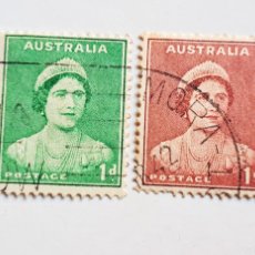 Sellos: 1938 AUSTRALIA 1D - DOS SELLOS STAMP