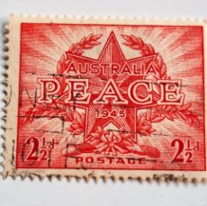 Sellos: 1945 AUSTRALIA PEACE 2 1/2D SELLO STAMP