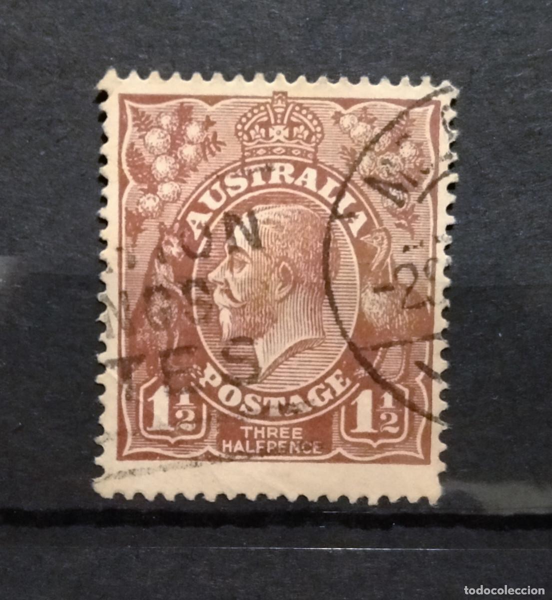 Briefmarken: Australia 1915 - 1923 Usado Rey Jorge V Marr&oacute;n rojizo abril 1919