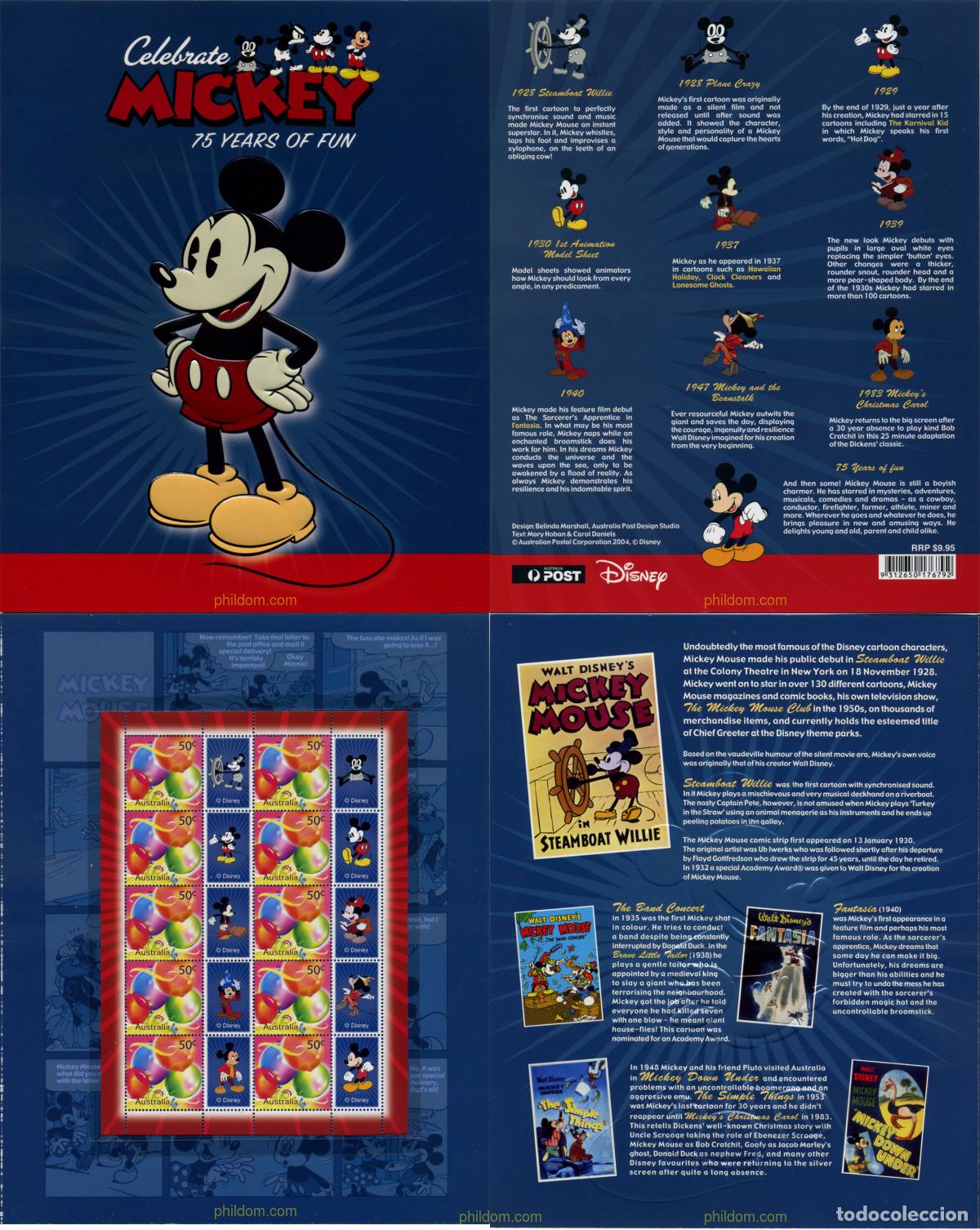 Sellos: 367255 MNH AUSTRALIA 2004 MICKEY MOUSE - Foto 1