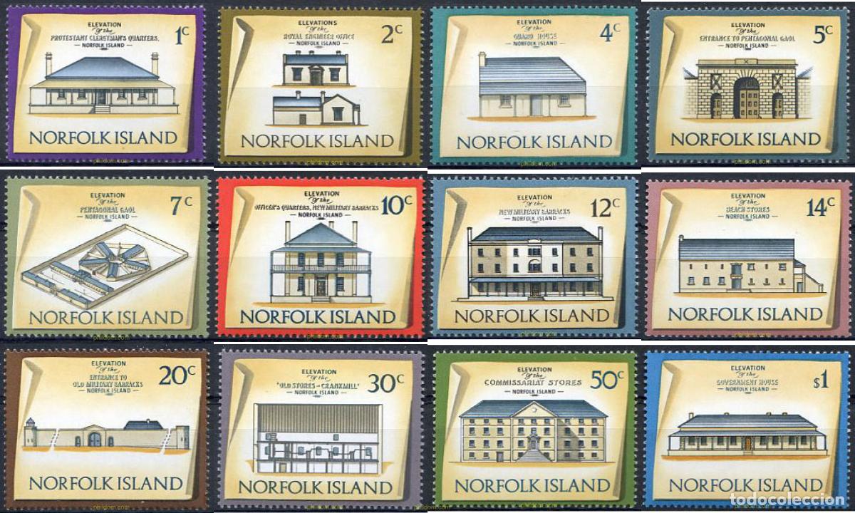 Sellos: 212585 HINGED NORFOLK 1973 EDIFICIOS HISTORICOS - Foto 1