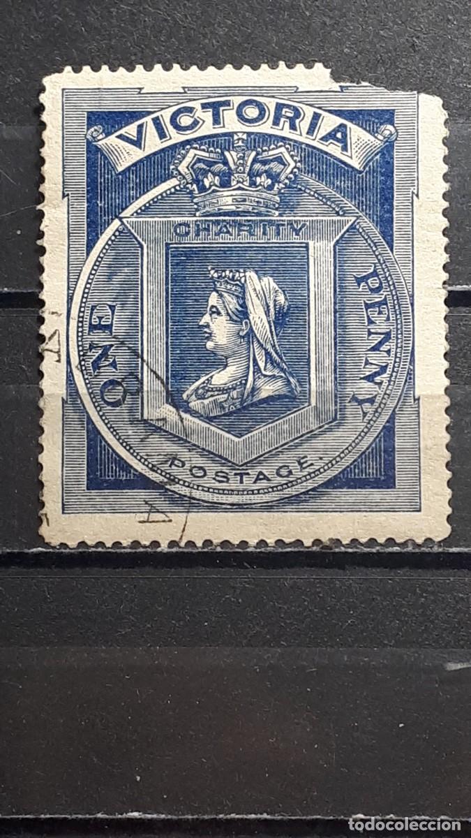 Sellos: VICTORIA. A&ntilde;o 1897. &deg;. YVERT 111 - Foto 1