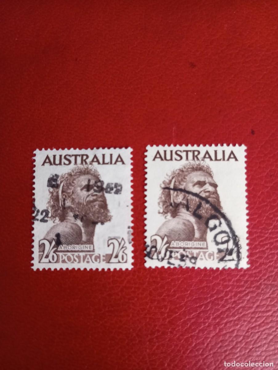 Sellos: AUSTRALIA, 1952, ABORIGEN, YT 174A - Foto 1