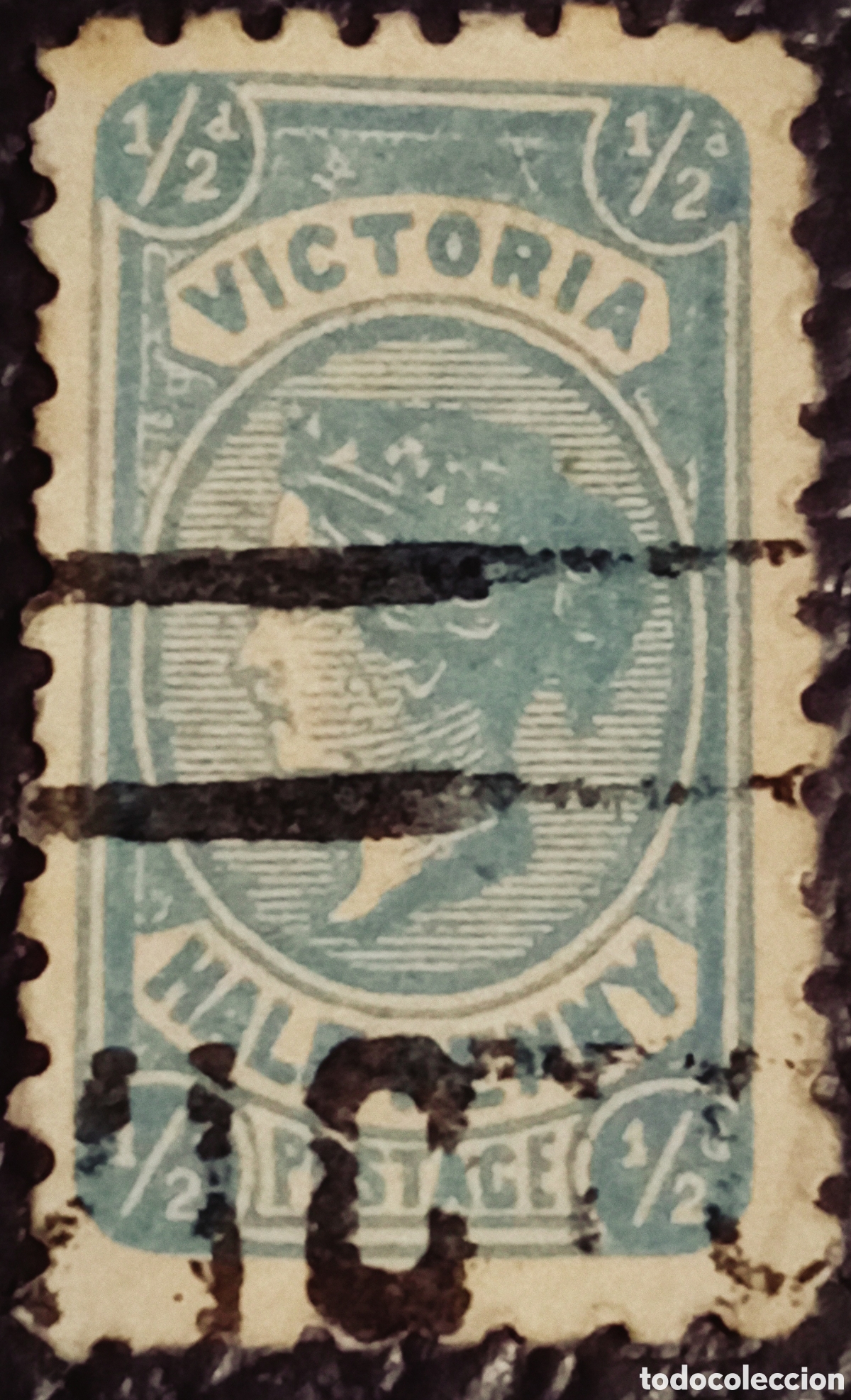 Sellos: Sello Victoria Australia 1901 - 1/2d Verde Bantam - SG 376 / Scott 193