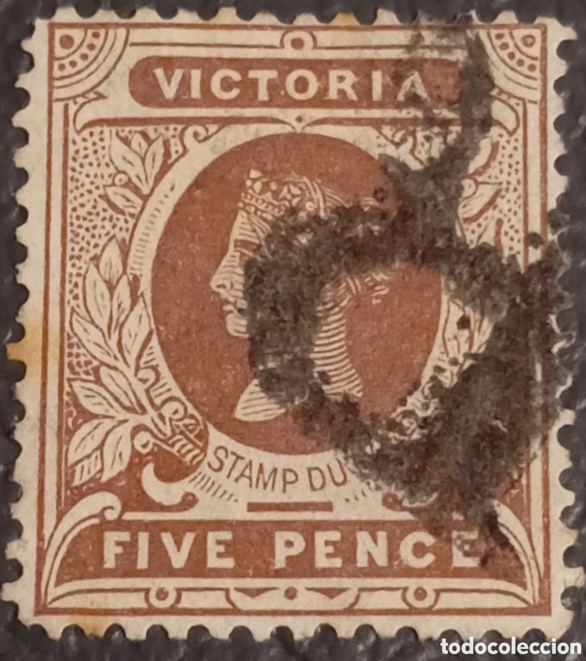 Sellos: Victoria Australia 1891-1901 - 5d Brown - Stamp Duty - Scott #173 / SG 364