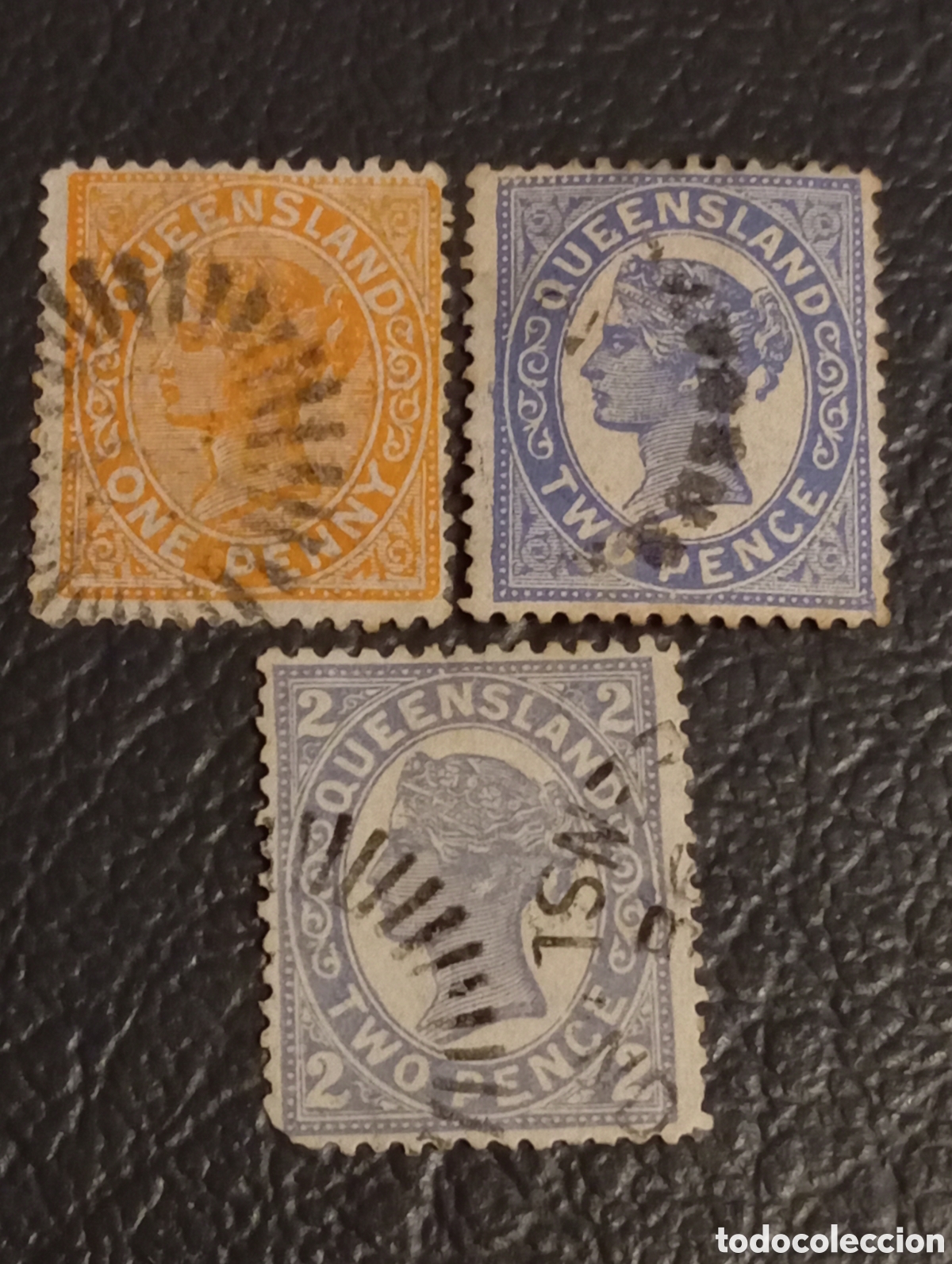 Sellos: Lote 3 Sellos Queensland 1879-1897 Reina Victoria Usados (SG 135, 188, 234)