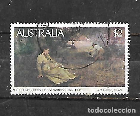 Sellos: 1981: &rdquo;En el camino del Wallaby&rdquo;. 1896 por Fred McCubbin (usado)