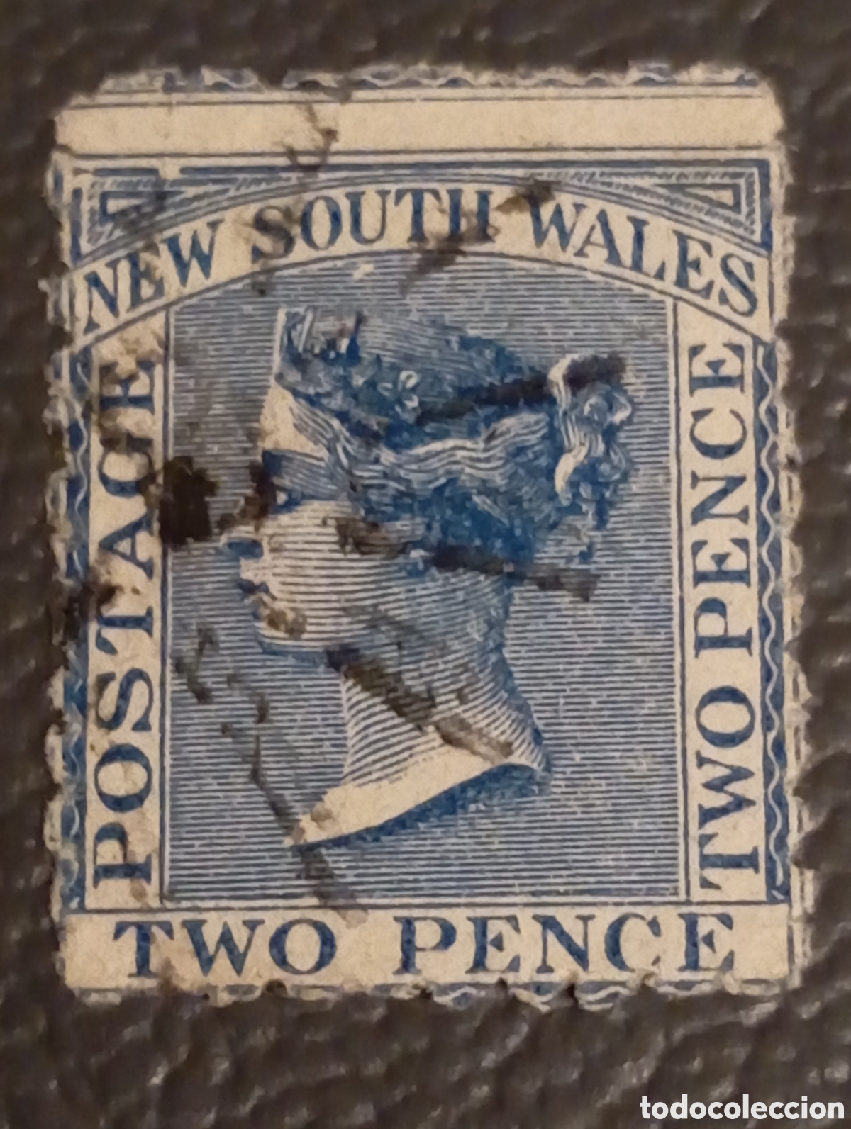 Sellos: 1862 Sello Nueva Gales del Sur (NSW) - Reina Victoria 2d Azul - Usado - Yvert 36 / SG 145