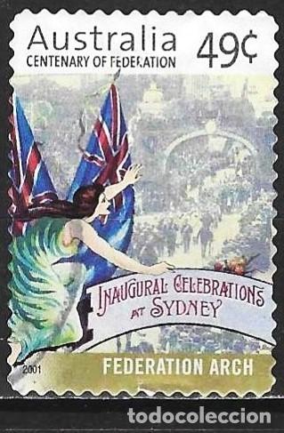 Sellos: Australia 2001 - Mi 2011 BA - YT 1910 - Centenario de la Federaci&oacute;n Australiana