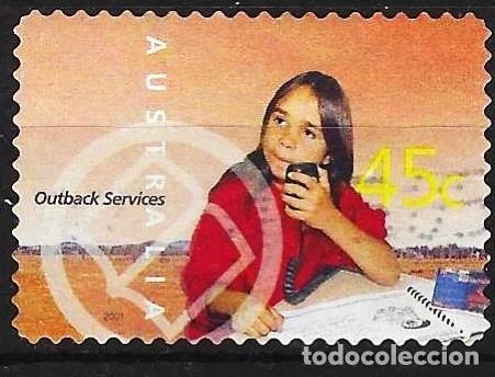 Sellos: Australia 2001 - Mi 2056 BA - YT 1956 - Los servicios en el Bush : Escuela en la casa
