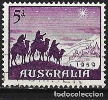 Sellos: Australia 1959 - Mi 304 - YT 262 - Navidad : Los Reyes Magos