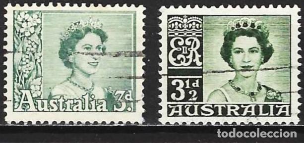 Sellos: Australia 1959 - Mi 289 y 290 - YT 250 Y 251 - Reina Isabel II