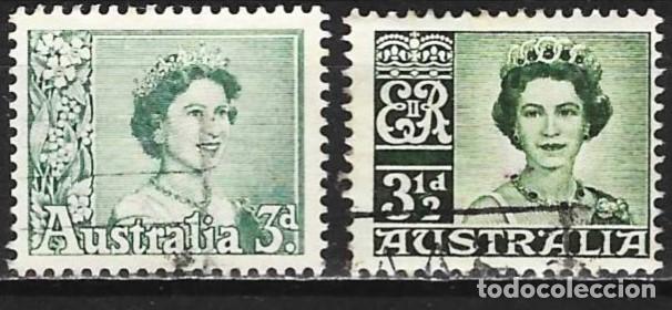 Sellos: Australia 1959 - Mi 289 y 290 - YT 250 Y 251 - Reina Isabel II