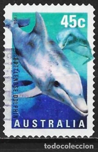 Sellos: Australia 1998 - Mi 1778 - YT 1717 - Fauna marina : Delf&iacute;n ( Dentado 12&frac12; )