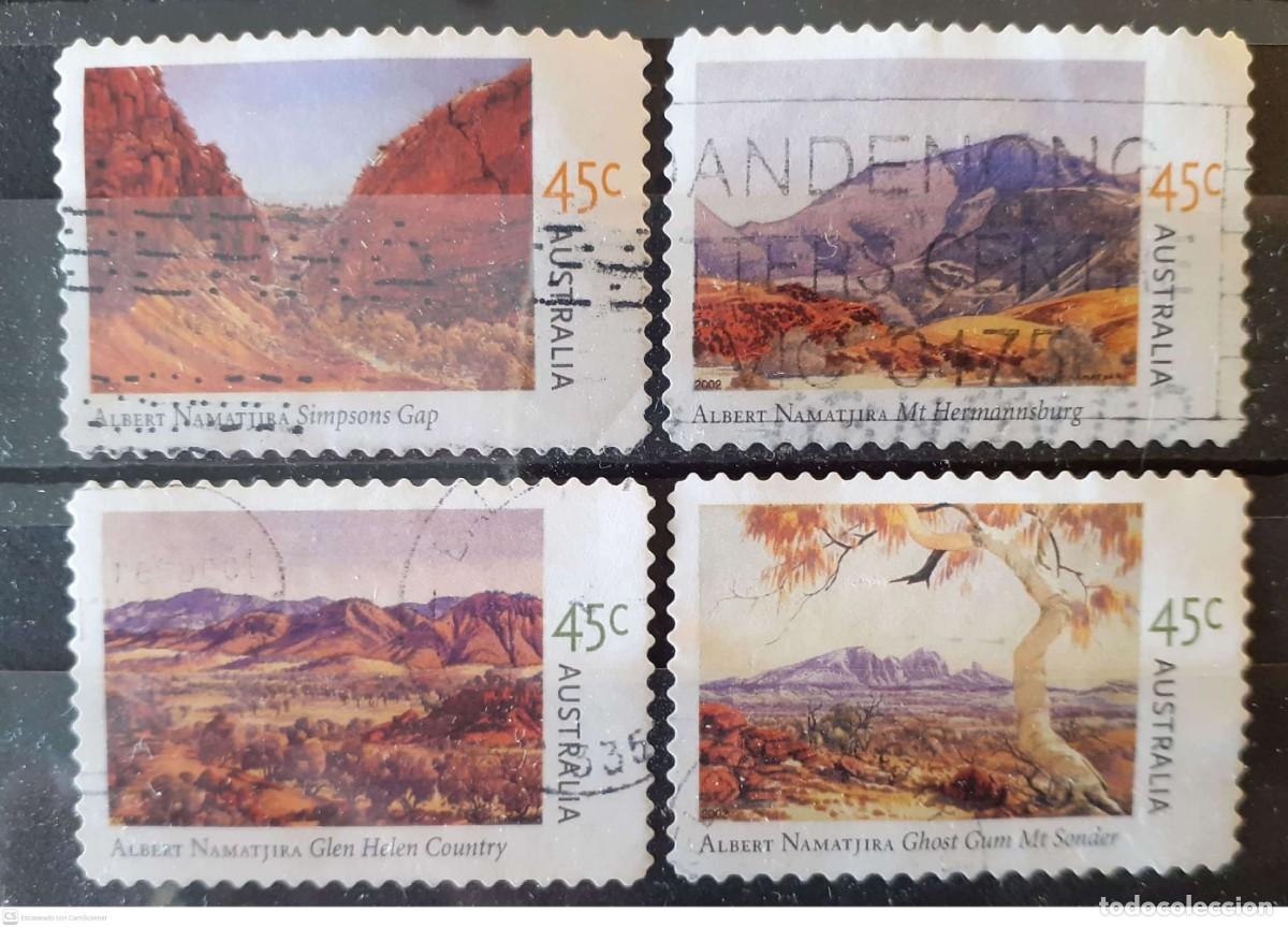 Sellos: AUSTRALIA n&ordm; 2041/44&ordm; Centenario del pintor Albert Namatjira. Serie adhesiva completa