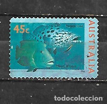 Sellos: 1995: Fauna marina - Pez patata & pez Napole&oacute;n (usado) autoadhesivo