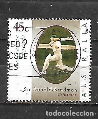 Sellos: 1997: Leyendas deportivas. Sir Donald Bradman, 1908 - 2001. Cricket (usado)
