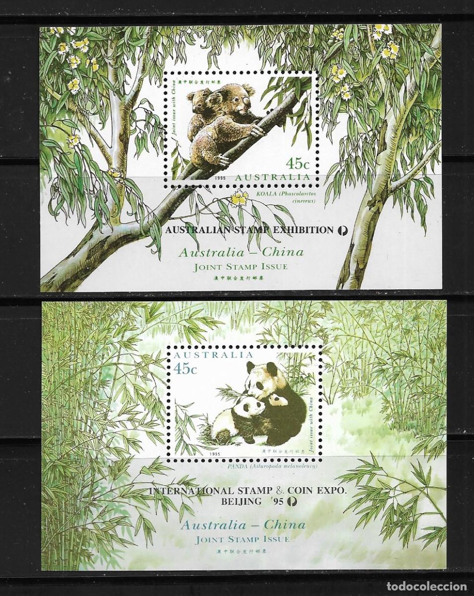 Sellos: AUSTRALIA 1995, HOJAS BLOQUE Ivert 28/29 - OSOS PANDA Y KOALA. MNH.