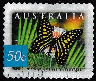 Sellos: Australia 2003 Scott 2160 Sello &ordm; Fauna Mariposa Tri&aacute;ngulo de Manchas Verdes (Graphium agamemnon