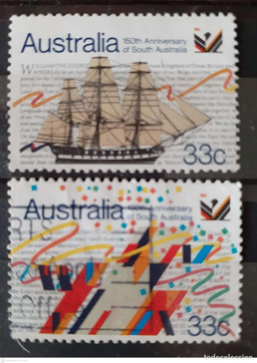 Sellos: AUSTRALIA n&ordm; 934/935&ordm; 150 aniversario de Australia del Sur. Serie completa