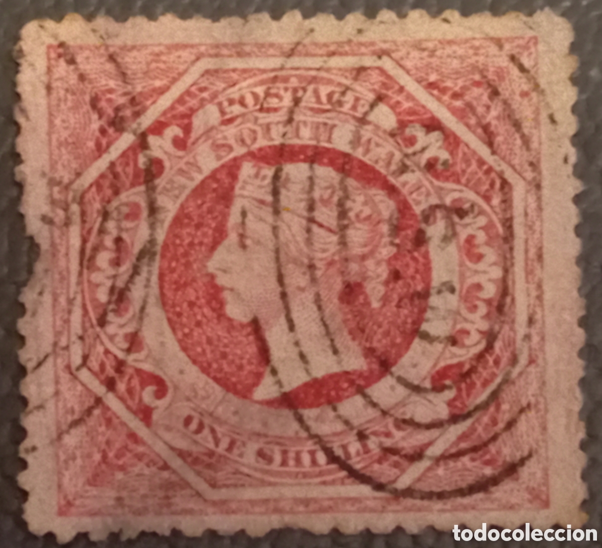 Sellos: Sello Nueva Gales del Sur 1860 | 1 Chel&iacute;n Rojo | Yvert 32 | Usado