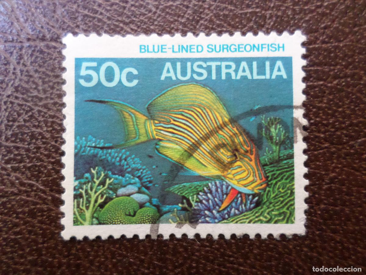 Sellos: +australia, fauna marina, sello usado