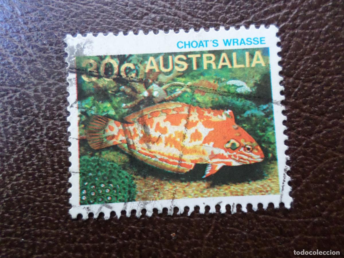 Sellos: +australia, fauna marina, sello usado