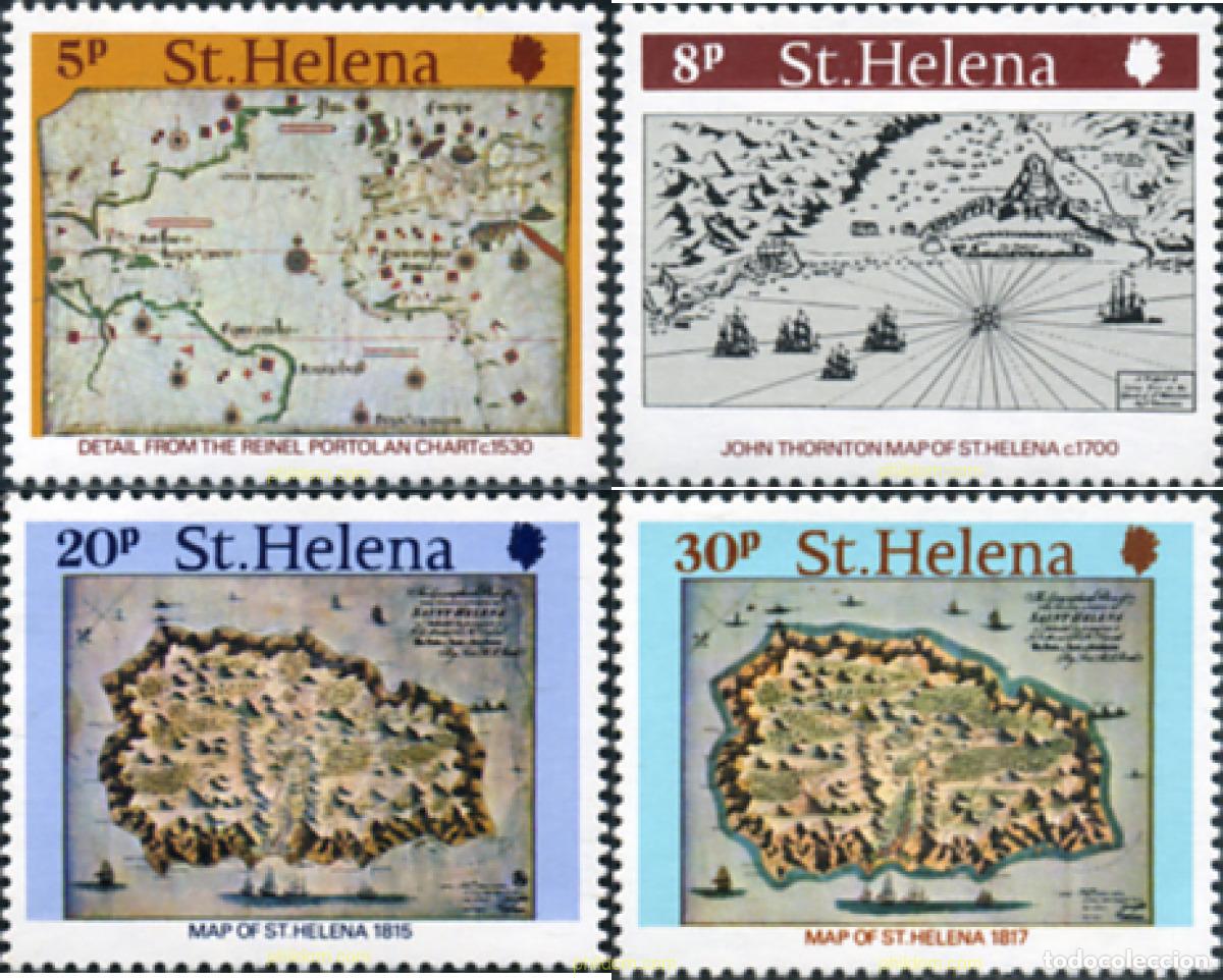 Sellos: 360594 MNH SANTA ELENA 1981 MAPAS ANTIGUOS