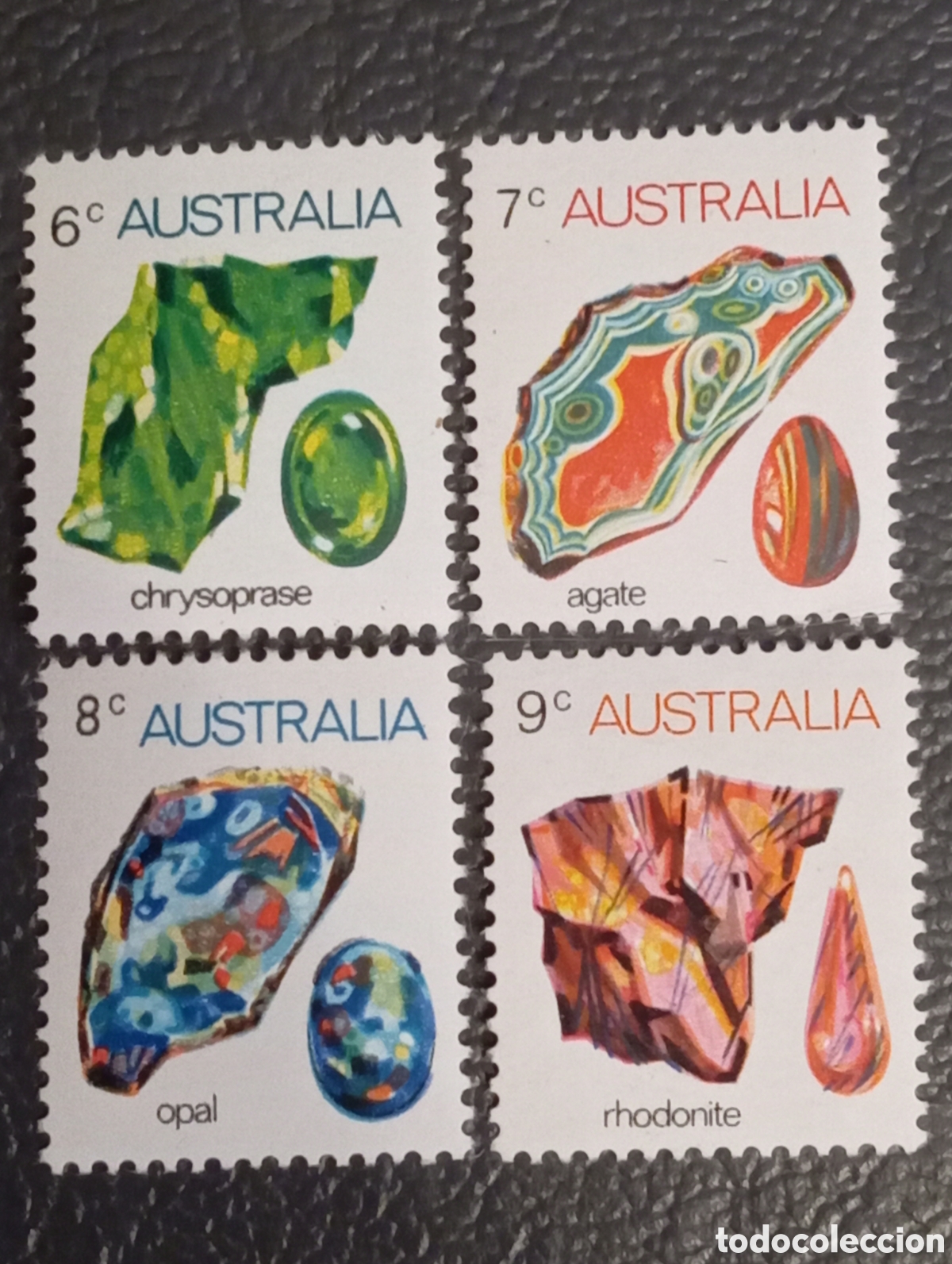 Timbres: Australia 1973 - Serie Gemas/Minerales MNH (Michel 530/533) - 4 Valores