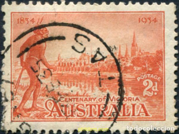 Sellos: 788557 USED AUSTRALIA 1934 CENTENARIO DE LA COLONIA DE VICTORIA