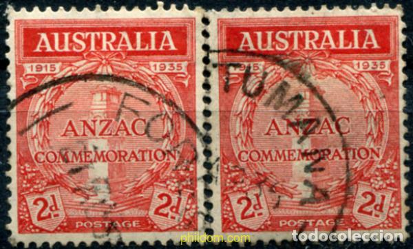 Sellos: 788584 USED AUSTRALIA 1935 20 ANIVERSARIO DEL ANZAC