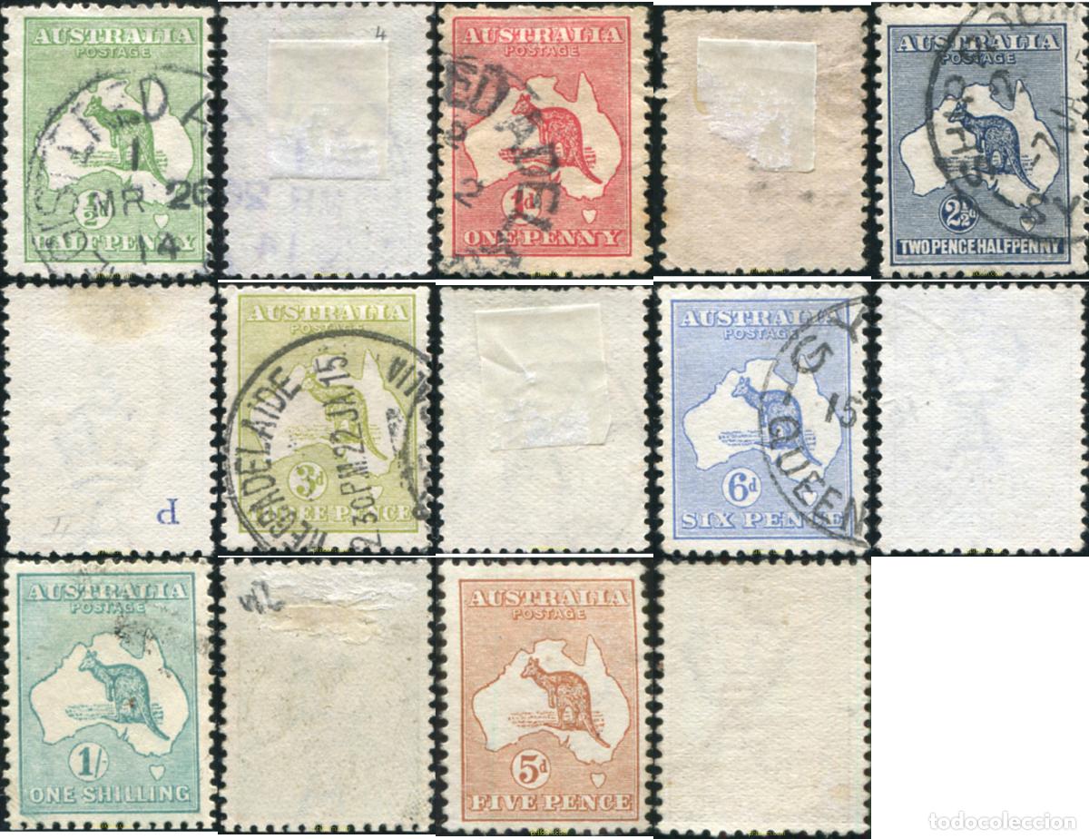 Sellos: 788596 USED AUSTRALIA 1912 MOTIVOS VARIOS