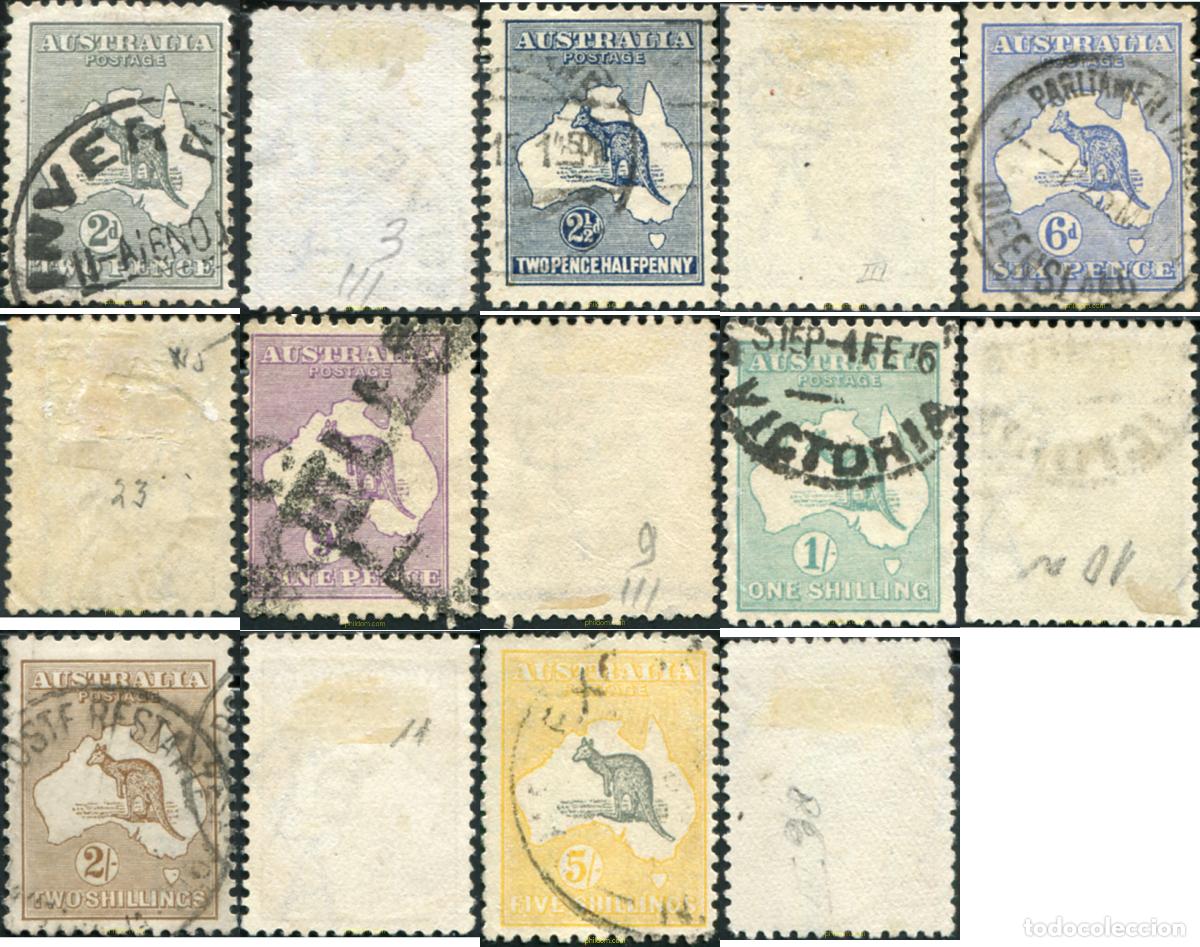 Sellos: 788644 USED AUSTRALIA 1912 MOTIVOS VARIOS