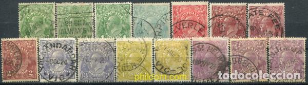 Sellos: 788745 USED AUSTRALIA 1924 MOTIVOS VARIOS