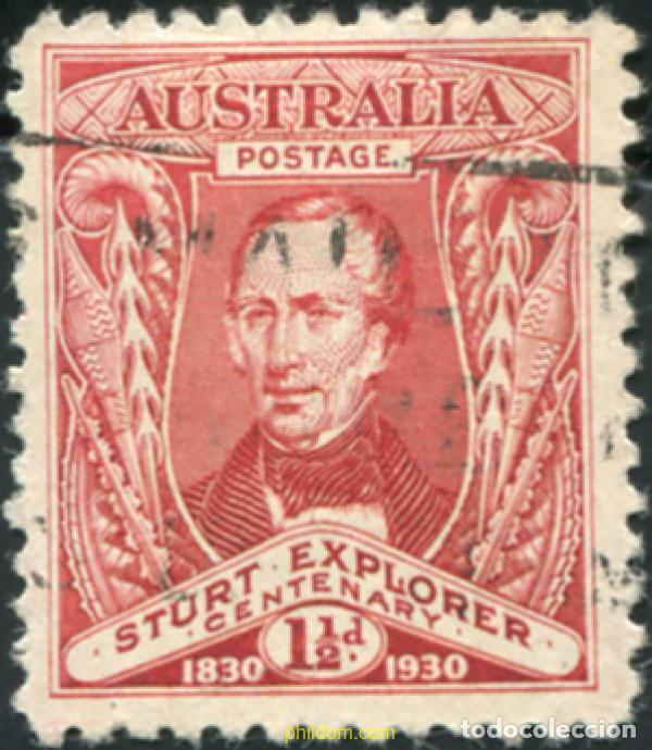 Sellos: 788851 USED AUSTRALIA 1930 CENTENARIO DE LA EXPEDICION DE CHARLES STURT