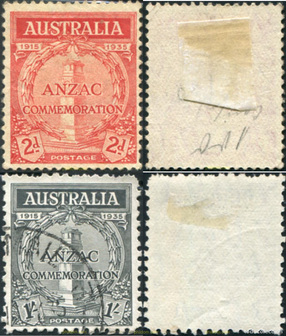 Sellos: 788914 USED AUSTRALIA 1935 20 ANIVERSARIO DEL ANZAC