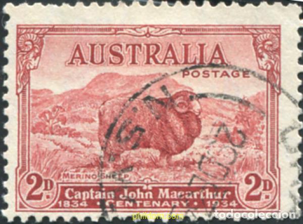 Sellos: 788913 USED AUSTRALIA 1934 CENTENARIO DE LA MUERTE DEL CAPITAN MACARTHUR