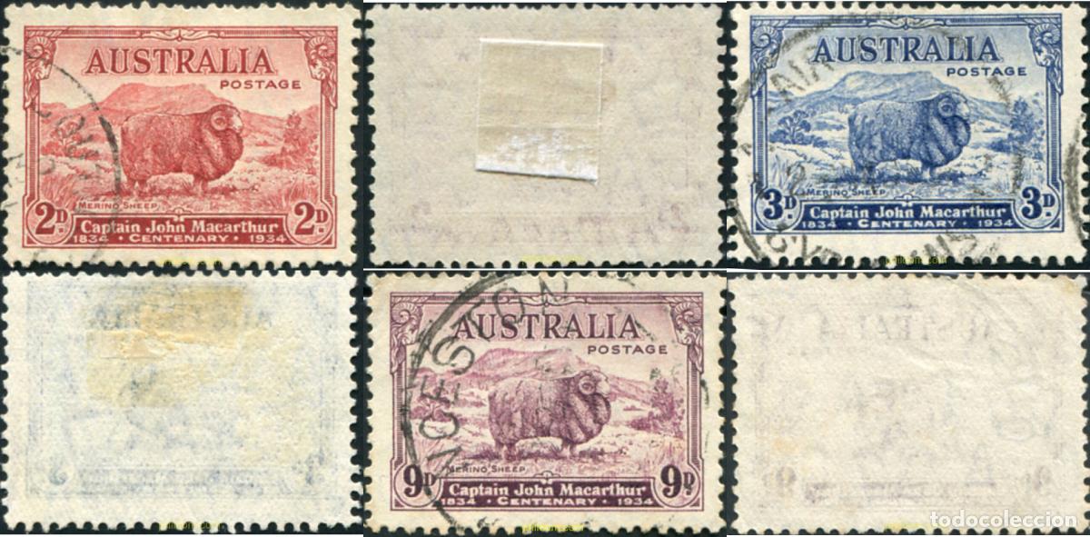 Sellos: 788921 USED AUSTRALIA 1934 CENTENARIO DE LA MUERTE DEL CAPITAN MACARTHUR