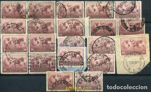 Sellos: 788971 USED AUSTRALIA 1937 PAPEL BRILLANTE, FILIGRANA