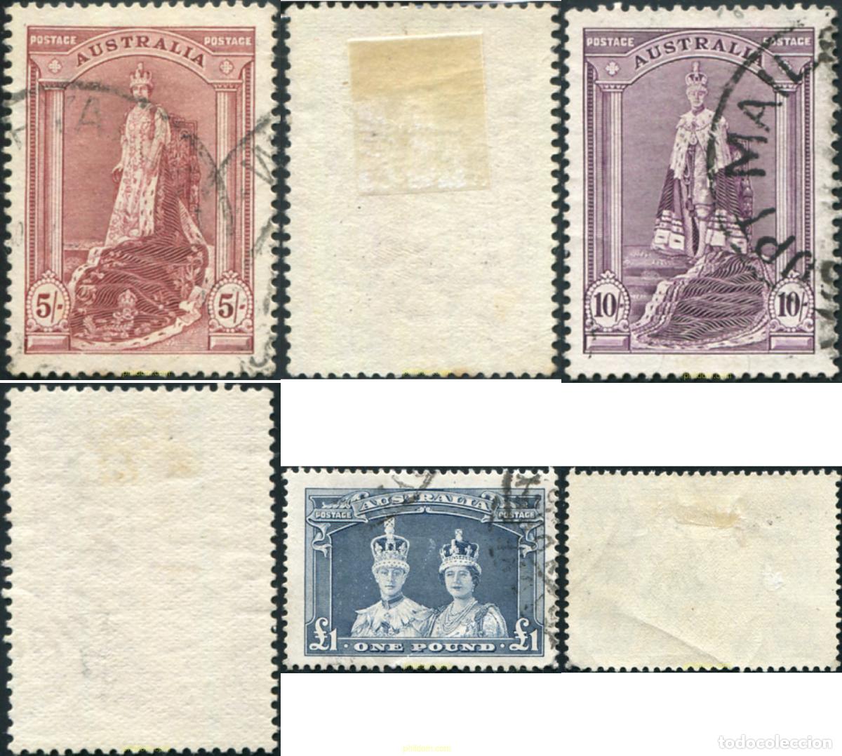 Sellos: 789106 USED AUSTRALIA 1937 SERIE BASICA