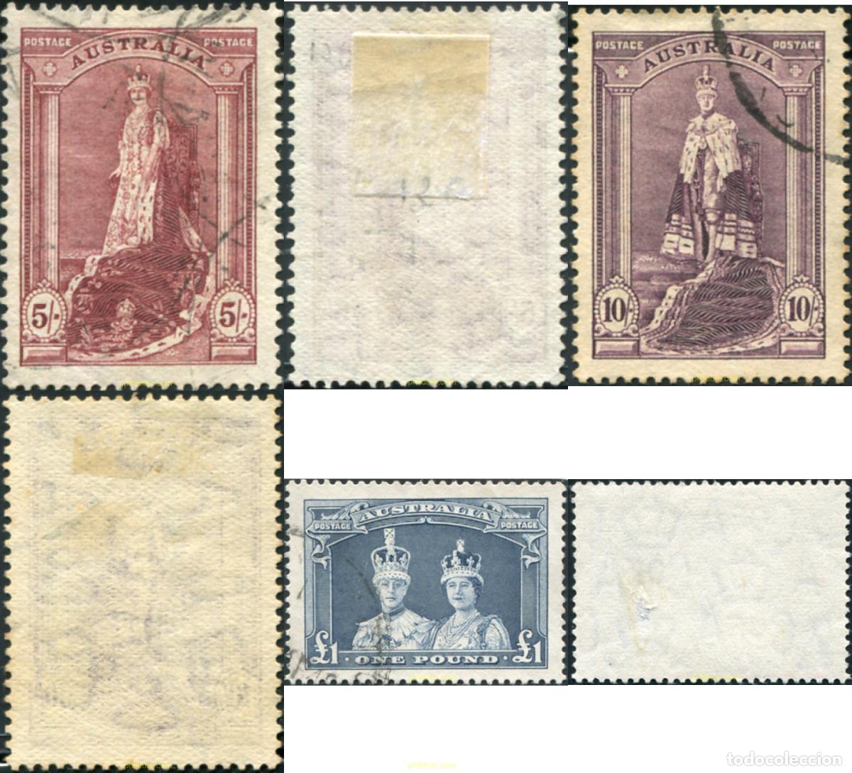 Stamps: 789112 USED AUSTRALIA 1937 SERIE BASICA