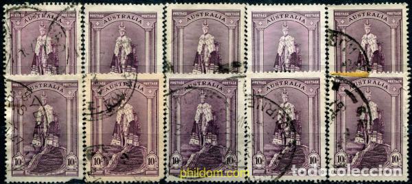 Sellos: 789126 USED AUSTRALIA 1937 SERIE BASICA