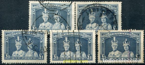 Sellos: 789130 USED AUSTRALIA 1937 SERIE BASICA